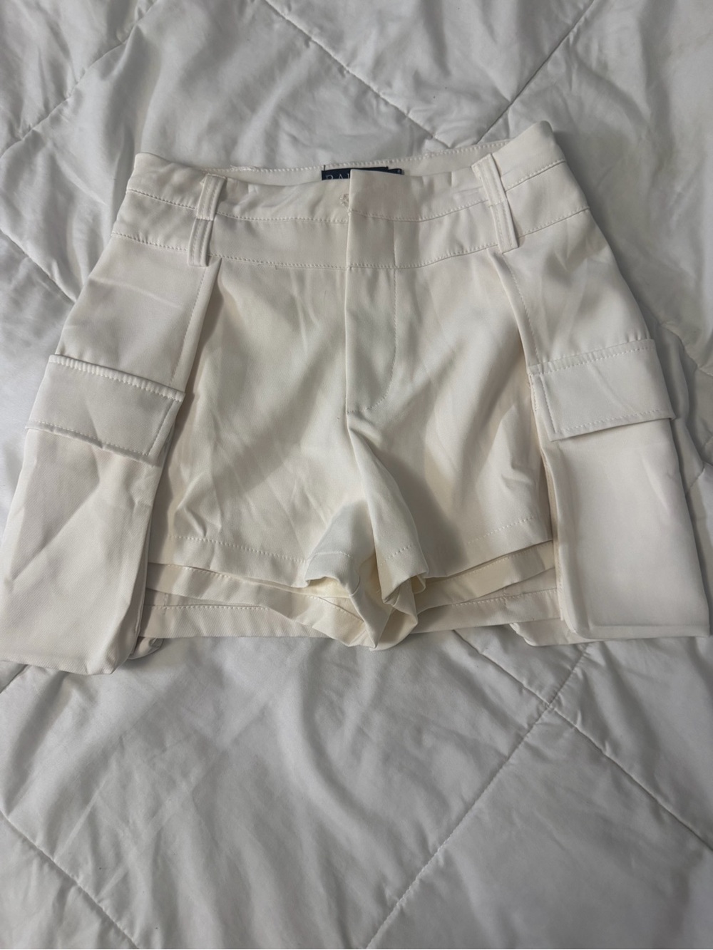 Cream Cargo Pocket Women’s Shorts Skort